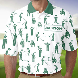 Custom Name Personalized Golf Ball Polo Shirt Gift For Golfer, Golf Lovers HA75 898580