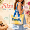 Custom Name Striped PVC Beach Tote Bag Personalized Summer Gift CH07 911862