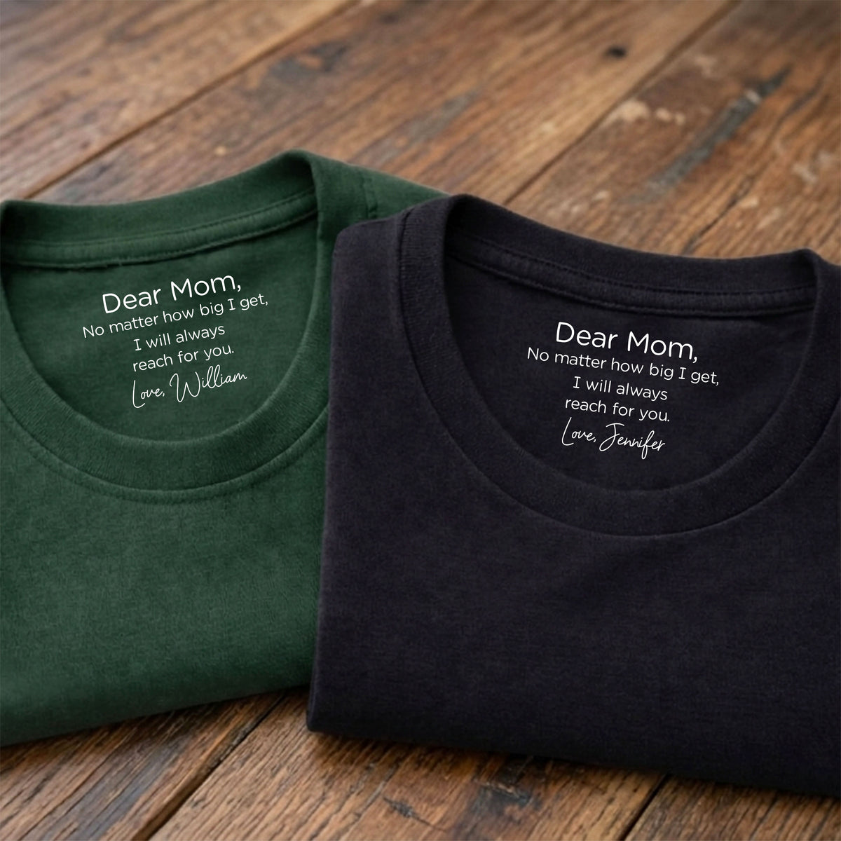 Personalized Happy Mother's Day No Matter How Big We Get Neck Print Back Shirt HO82 901694