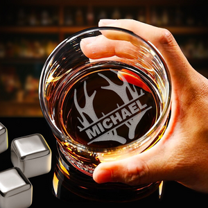 Custom Photo And Name Whiskey Glass For Hunter TH10 892775