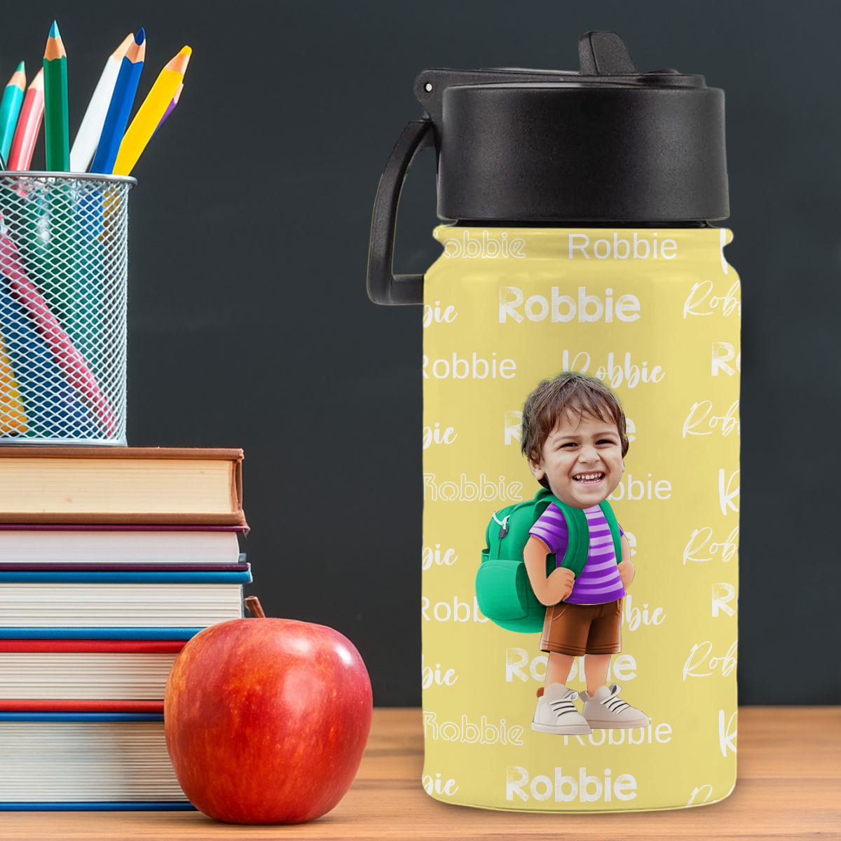 Personalised Cartoon Kid Character Portable Insulated Kid Water Bottle LM32 893983