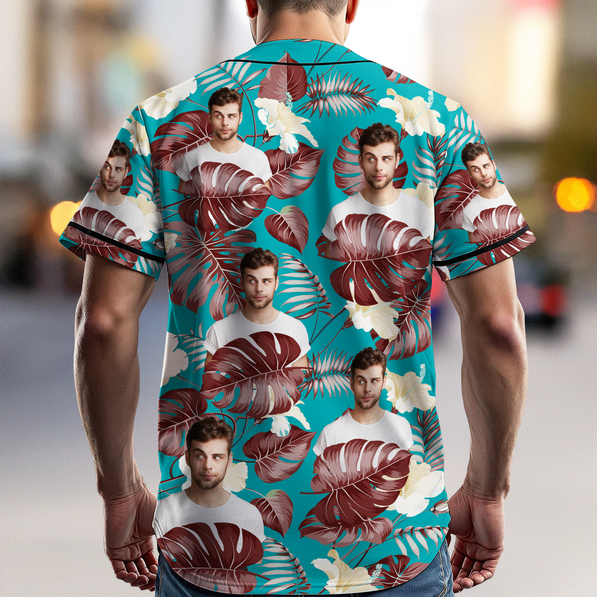 Custom Photo Hawaii Baseball Jersey Shirt TH10 892671