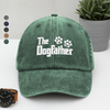 Custom Name The Dogfather Washed Denim Baseball Cap Father's Day Gift TH10 169587