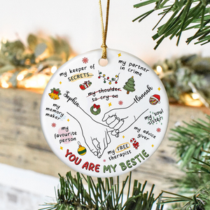 You're My Bestie Personalized Ceramic Ornament Gift For Sister Besties BFF TH10 894855