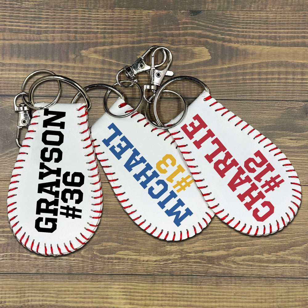 Custom Name Leather Sport Keychain For Sport Player TH10 892829