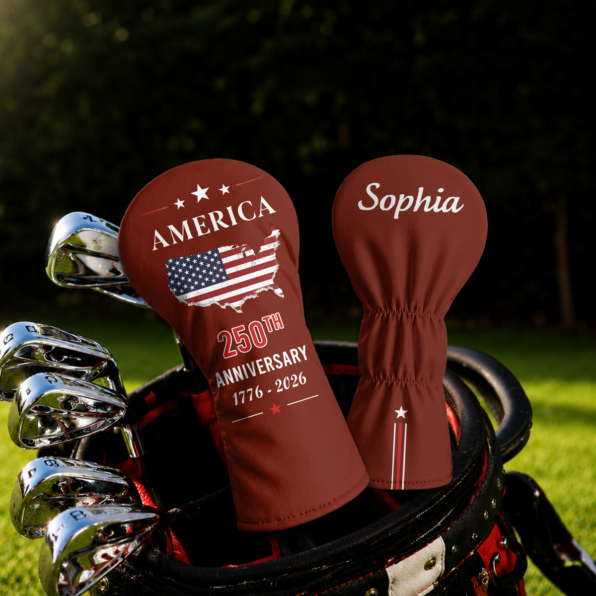 Custom Name America 250th Anniversary 1776–2026 Golf Head Cover LM32 668945