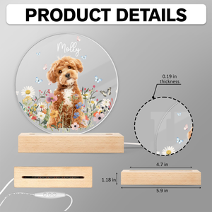 Custom Pet Portrait Photo LED Night Light Gift For Pet Memorial TH10 894487