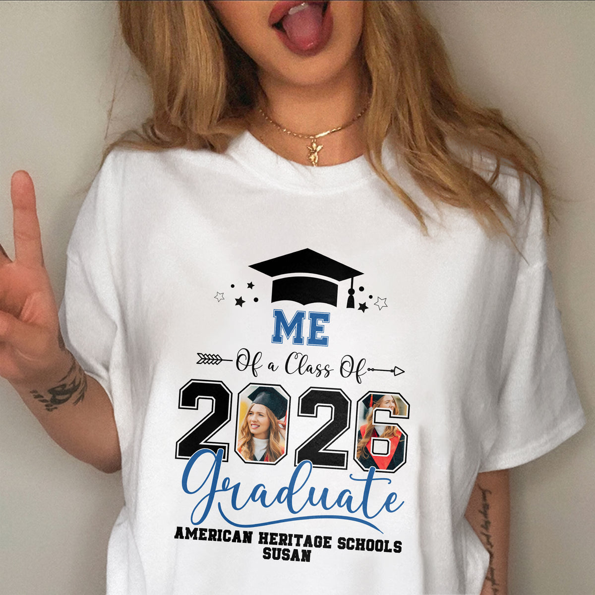 Custom Photo Family Of A Class Of 2026 Graduation Shirt TH10 892431
