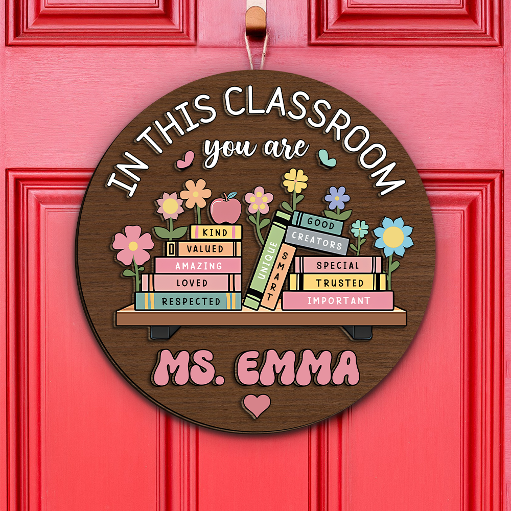 Custom Name In this Classroom You Are Gift For Teacher Layer Doorsign TH10 894141