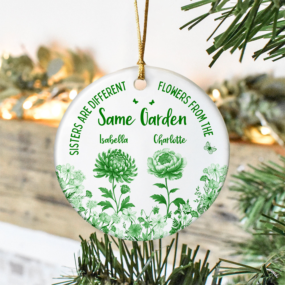 It Takes A Long Time To Grow An Old Friend Toile De Jouy Vintage French Style Personalized Ceramic Ornament HA75 897094