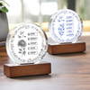 God Says I Am Name Letter In Bible Toile De Jouy Style Round Acrylic Frame Block HO82 894636