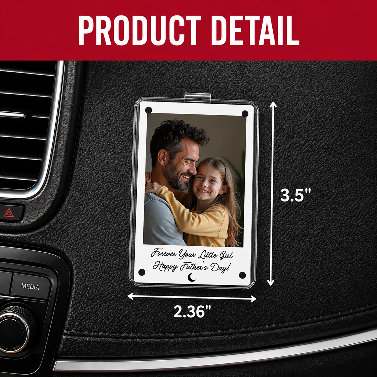 Custom Photo Car Visor Clip Meaningful Father’s Day Keepsake Gift HO82 902330