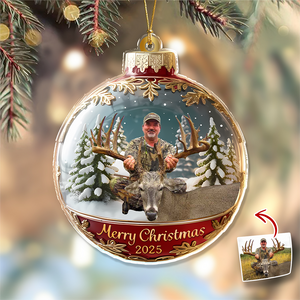 Custom Photo Acrylic Ornament Christmas Gifts For Deer Hunting Lovers HA75 898384