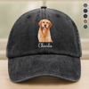 Custom Dog Cat Photo Washed Denim Baseball Cap TH10 894023