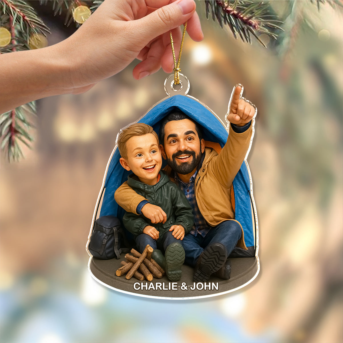 Custom Photo AI Acrylic Ornament For Camper TH10 894915