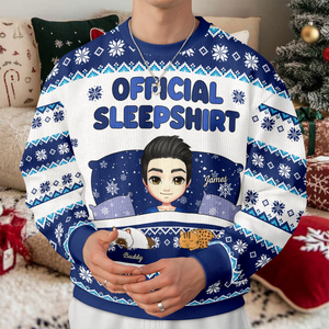 Official Sleepshirt Funny Family With Cat Ugly Sweater Personalized Gift For Cat Lovers HO82 900184