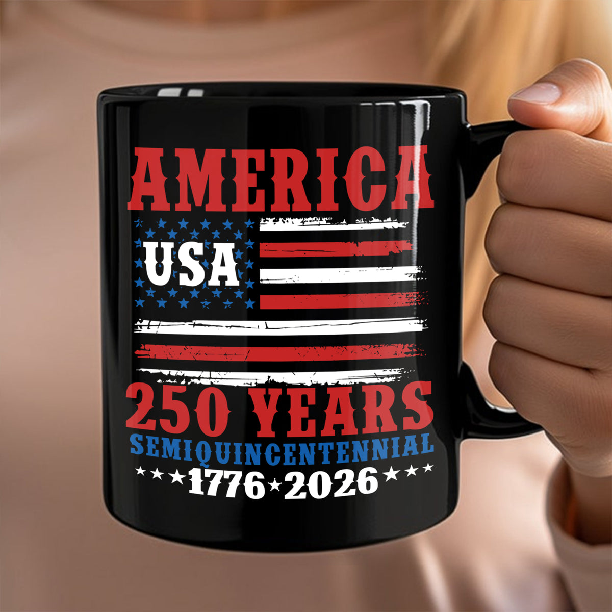 America 250 Years Semiquincentennial Black Mug TH10 894669