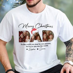 Custom Photo Dad To Me You Are The World Bright Shirt Christmas Gift For Dad HO82 894408