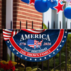 Custom Family Name America Birthday 1776-2026 Non-Pleated Fan Flag TH10 898745