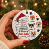 Custom Photo Merry Woofmas To The World Dog Ceramic Ornament HO82 903504