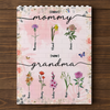 Personalized First Mom Now Grandma Birth Flower Bouquet Building Brick Blocks Mother's Day Gift HA75 920636