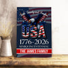Personalized Faith, Family & Freedom USA 250 Years Patriotic Canvas Poster HO82 901444