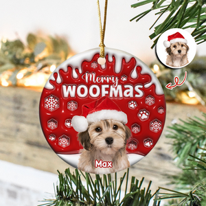 Custom Dog Cat Photo Christmas - Personalized Ceramic Ornament TH10 894383