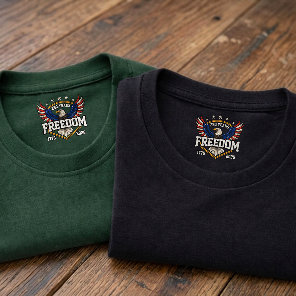 250 Years of Freedom 1776–2026 Anniversary Neck Print Shirt Patriotic Gift CH07 910920