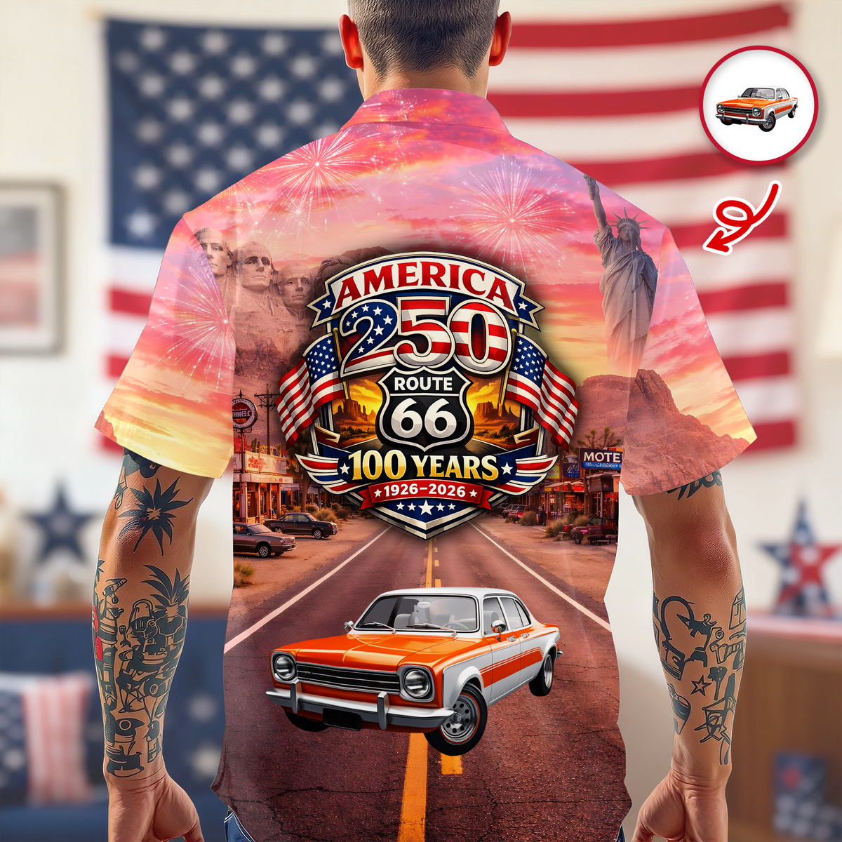 Custom Photo 100 Year Of Route 66 America 250th Anniversary CH07 910500