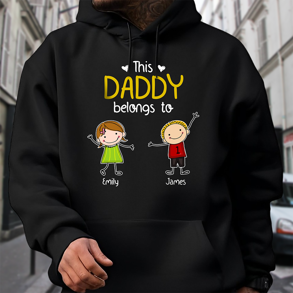 Personalized This Daddy Belongs To Dark Shirt Funny Father’s Day Gift HA75 921408