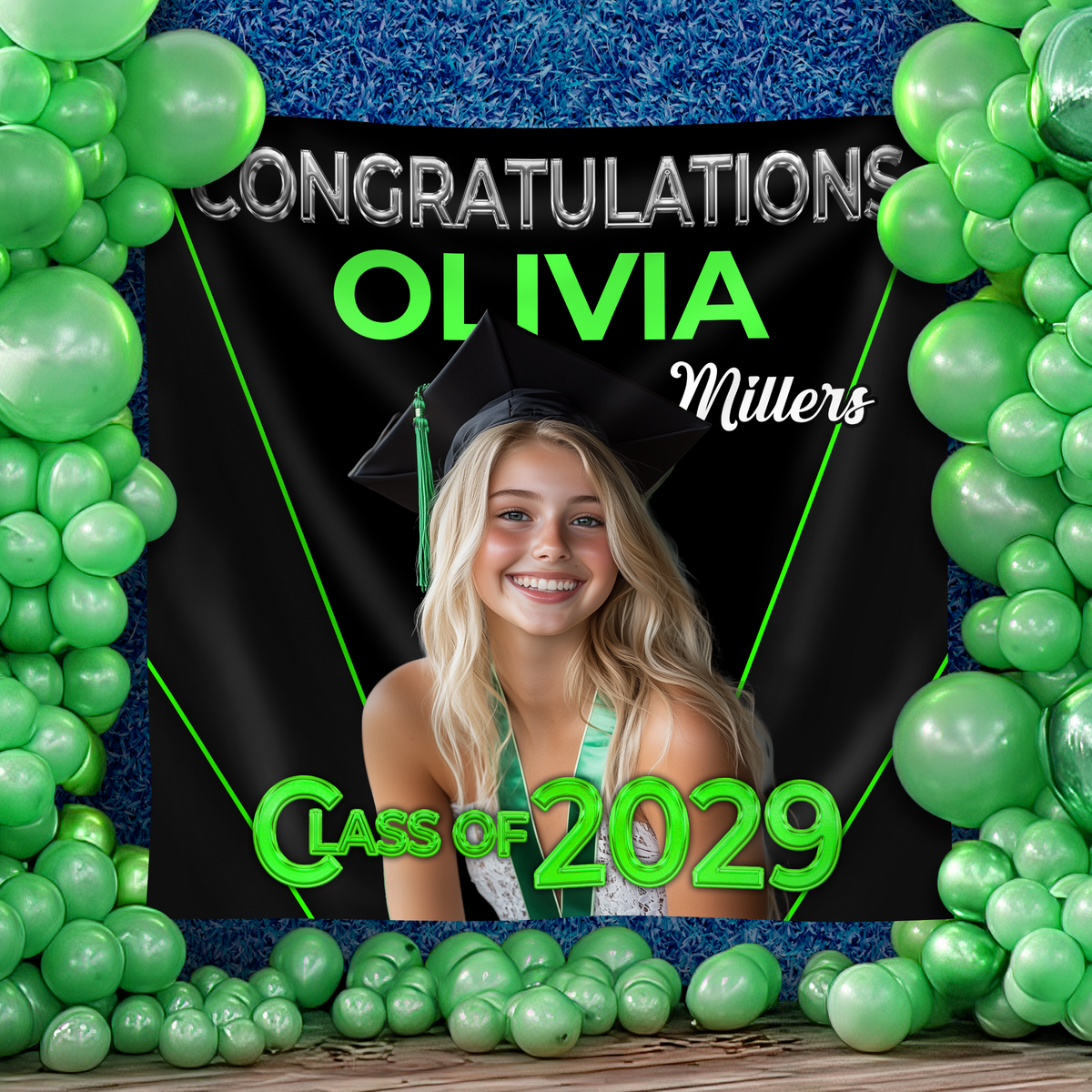 Custom Photo Class of 2026 Graduation Backdrop LM32 899205