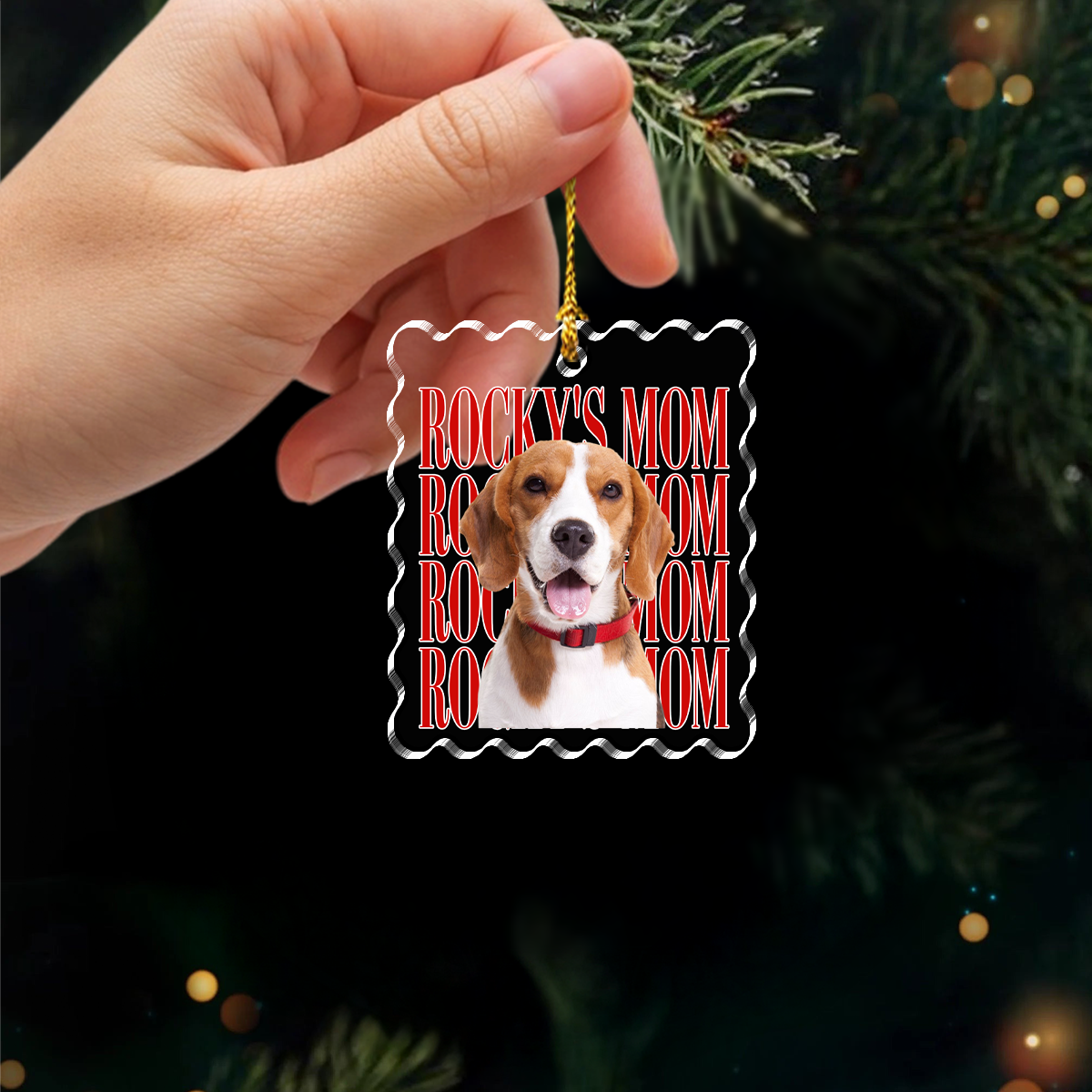 Personalized Dog Cat Photo Vintage Acrylic Ornament, Christmas Gift For Pet Lovers TH10 170993