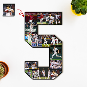 The Photo Collage And Wood Frame For Seniors And Birthdays For Baseball Lover TH10 896521