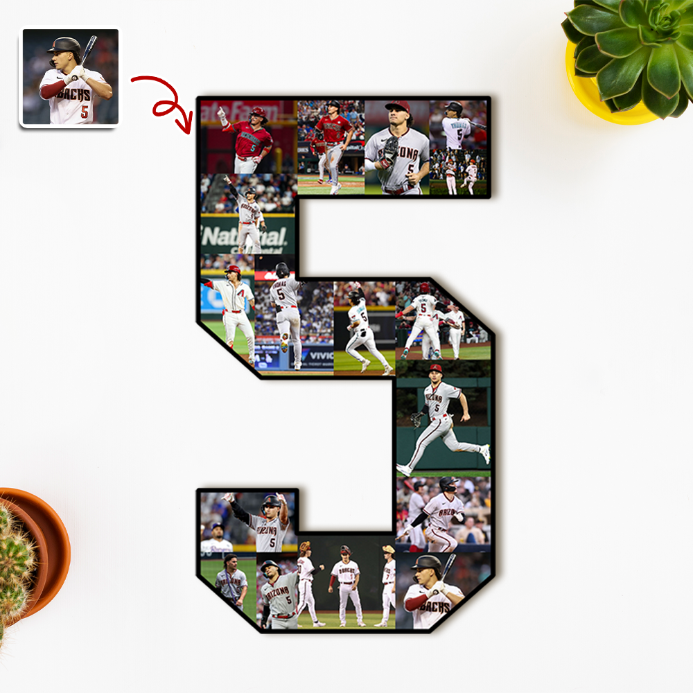 The Photo Collage And Wood Frame For Seniors And Birthdays For Baseball Lover TH10 896521