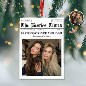 Custom Photo Besties Forever And Ever Acrylic Ornament Christmas Gift For Besties HO82 894726