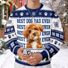 Custom Vintage Photo Best Dog Dad Ever, Best Cat Dad Ever Ugly Sweater LM32 669909