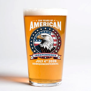 250 Years of America Anniversary Independence Day 2026 Beer Glass CH07 896758