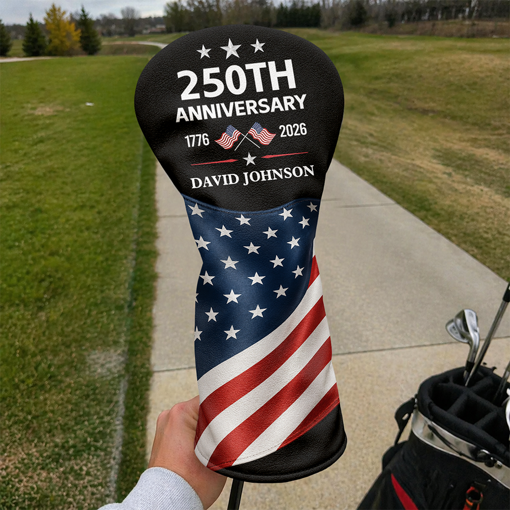 Custom Name US 250th Anniversary 1776-2026 Golf Head Cover LM32 668943