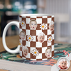 Custom Baby Face Daisy Checkered Print Full Mug - Personalized Gift for Mom & Dad TH10 169943