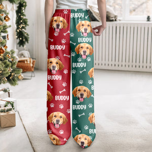 Custom Dog Face Photo Color Split Sweatpants Gift For Christmas HO82 900386