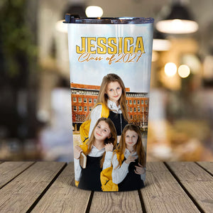 Custom Photo Senior Portrait Retro Style Tumbler N304 889755