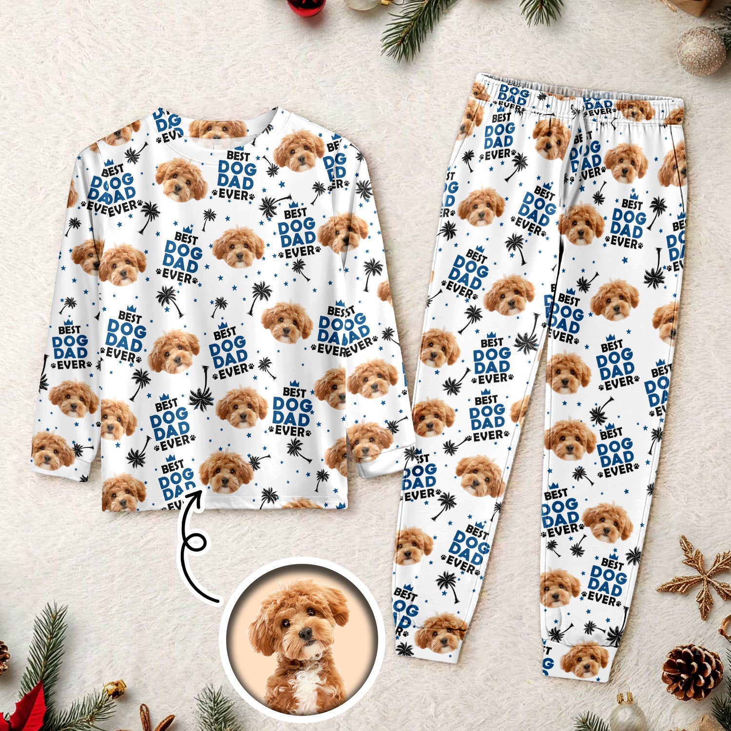 Custom Photo Best Dog Cat Dad Mom Ever Sleepwear CH07 899114