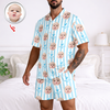 Custom Funny Face I Love You Best Dad, Mom Ever Short Pajamas, Family Gift LM32 669819