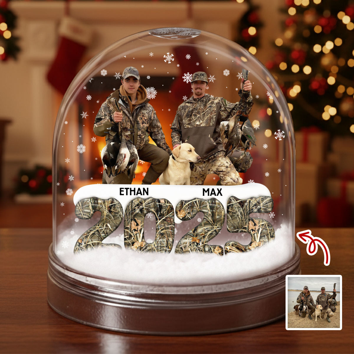 Custom Photo Duck Hunting Lovers Acrylic Snow Globe LM32 897245