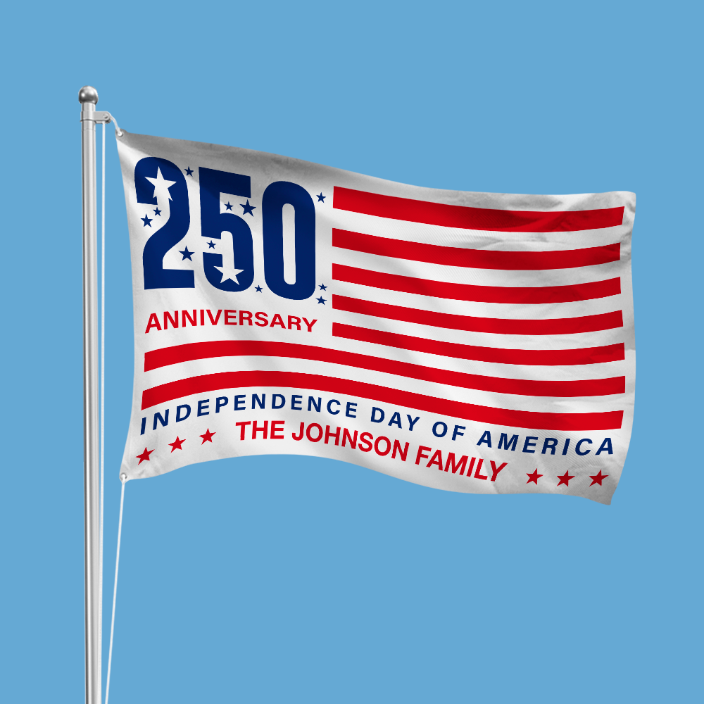 Personalized Family Name 250 Anniversary Independence Day of America Banner House Flag HA75 898798