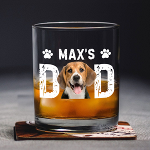 Custom Dog Photo Whiskey Glass For Dog Dad TH10 892915