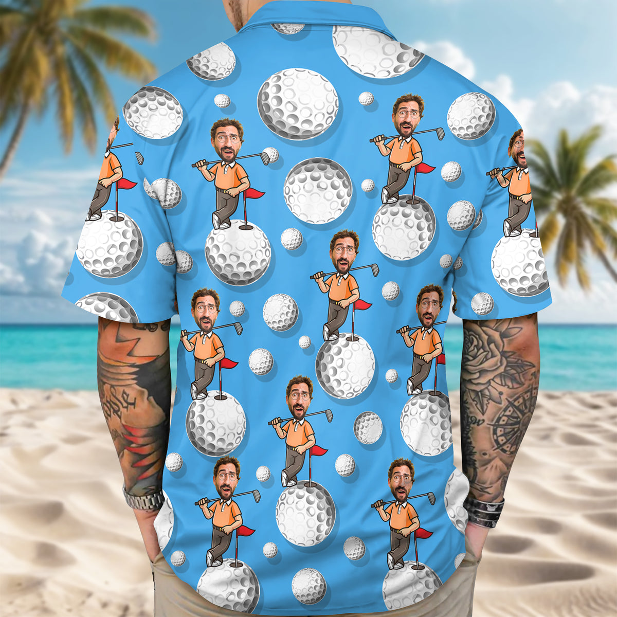 Custom Face Golf Hawaii Shirt Gift For Golf Lovers HA75 898680