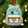 Personalized Name Kids School Backpack Acrylic Ornament Christmas Decor HA75 921886