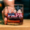 Custom Funny Face American Flag Daddy Family Whiskey Glass For Father's Day LM32 893543