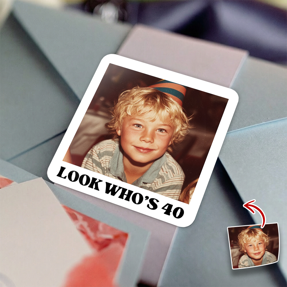 Custom Look Who’s Photo Roll Sticker For Birthday Decor LM32 899907